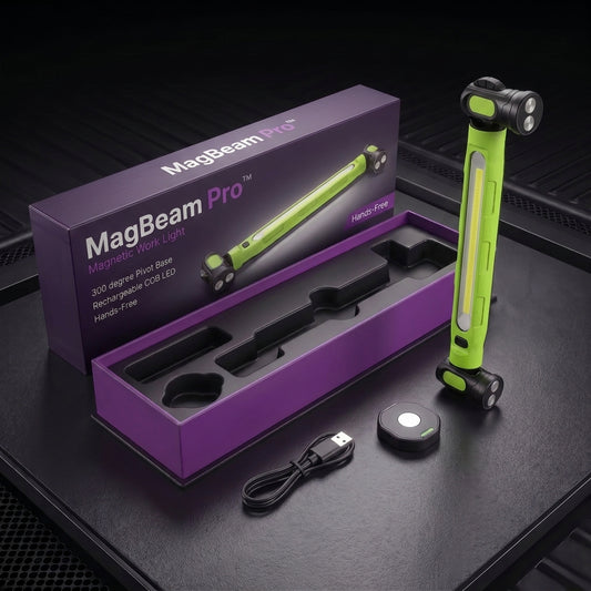 MagBeam Pro magnetic work light packaging