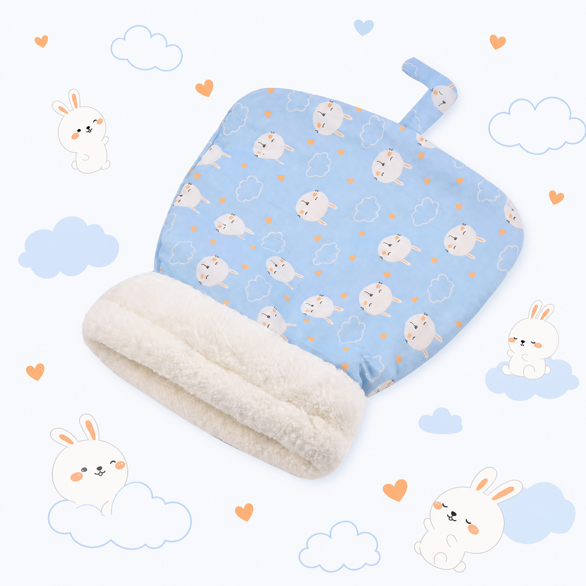 Cozy Hideaway Cat Bed - Sky Blue