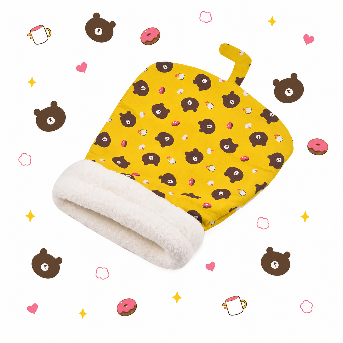 Cozy Hideaway Cat Bed - Sunny Yellow