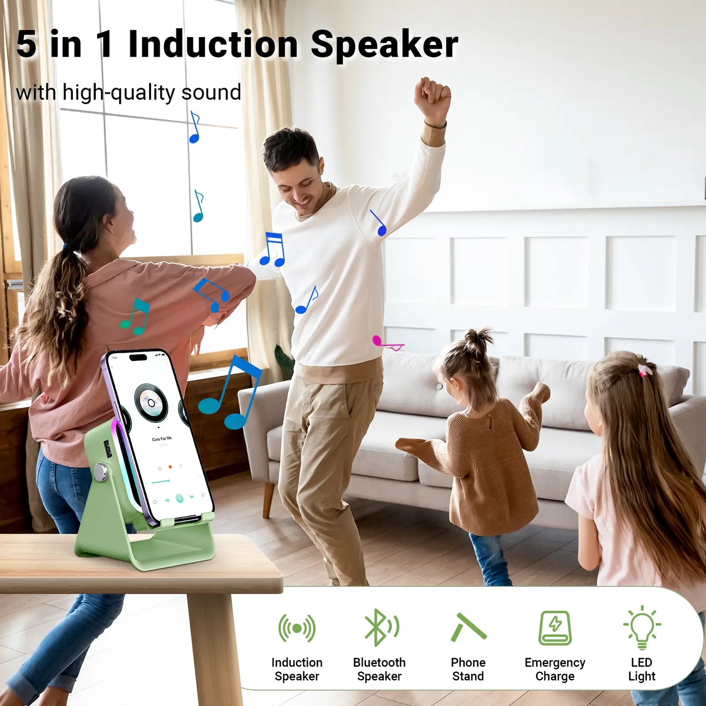 Halolume 5-in-1 Wireless Speaker Stand