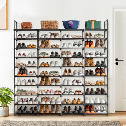 Verta 10-Tier Shoe Rack in closet