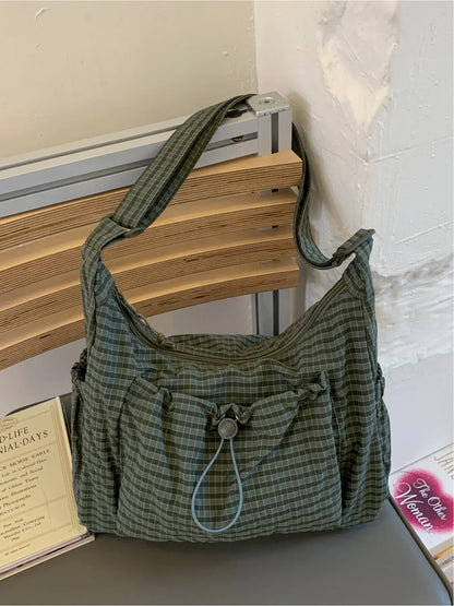 Sloane Plaid Crossbody Bag - Green