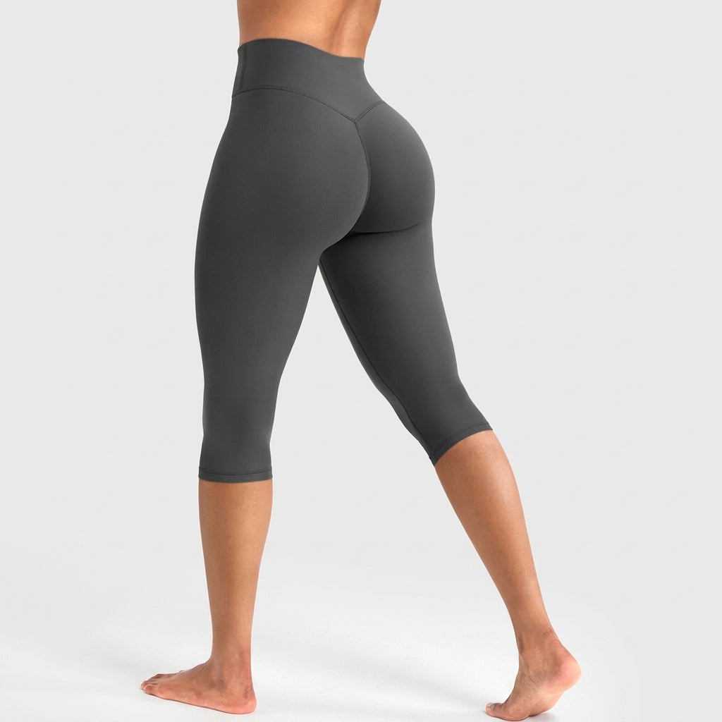 Aluna Sculpt Capri Leggings - Dark Gray