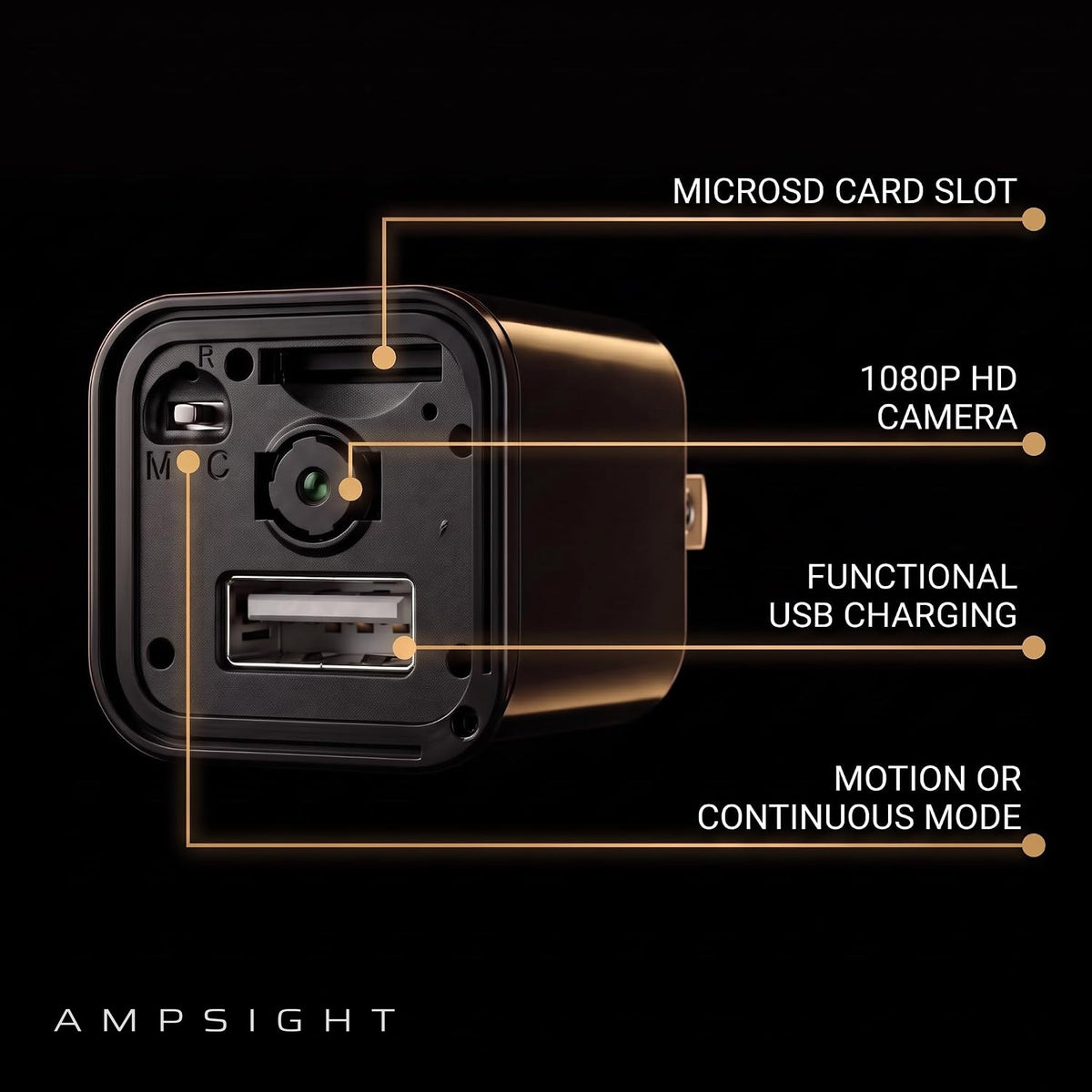 MicroSD slot, 1080P camera, USB charging