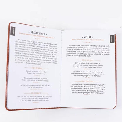 Open interior daily devotion pages