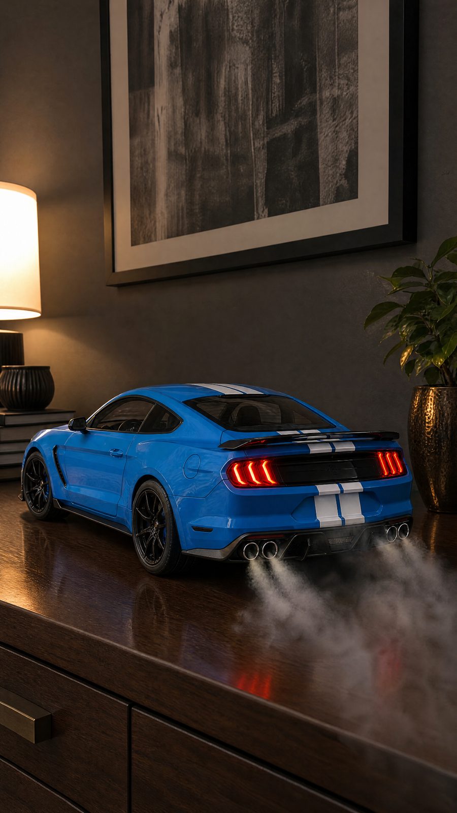 Blue Mustang