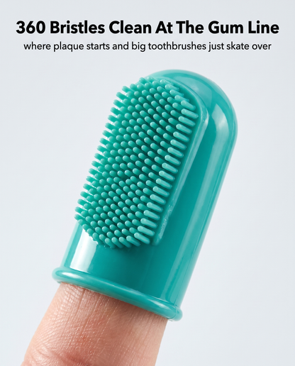 SudsPaw Desensitizing Kit - finger toothbrush gum line