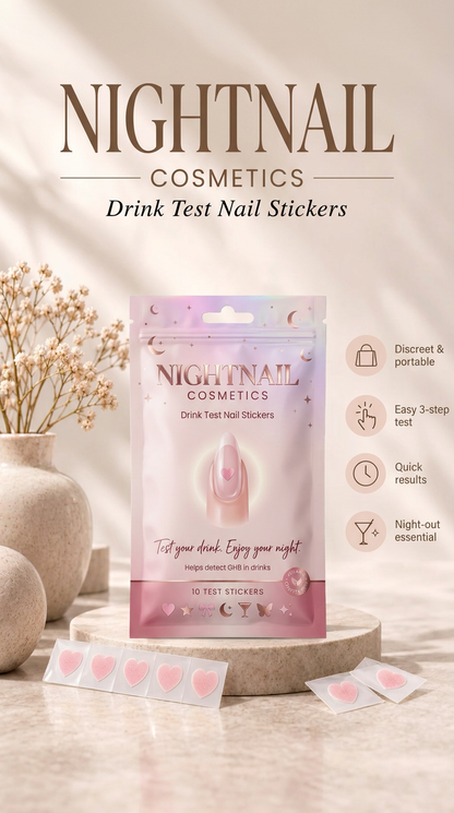 Night Nail Drink Test Nail Stickers