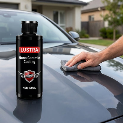 Applying Lustra by hand with a microfibre pad