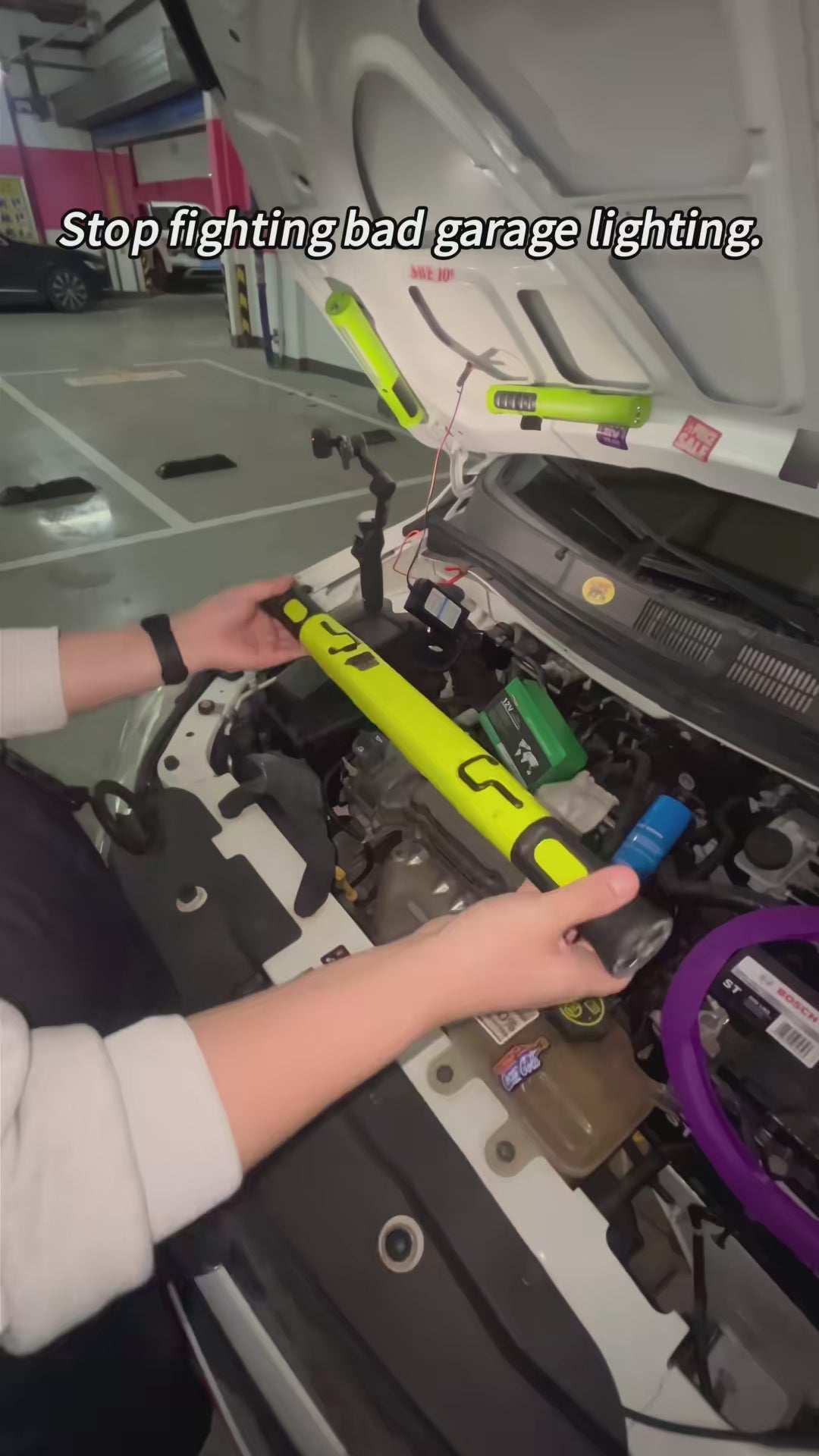 MagBeam Pro customer video — engine bay