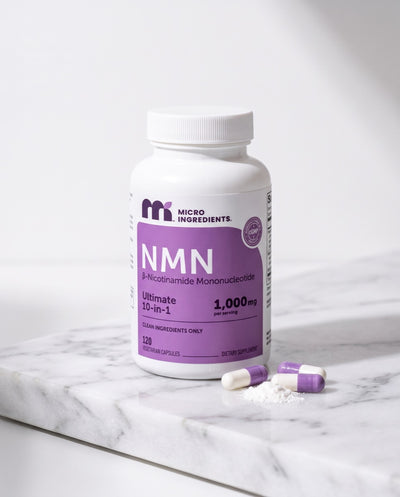 Renuvo NMN bottle and capsules
