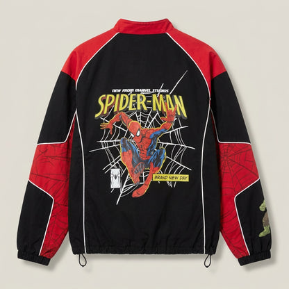 Venora Spider Track Jacket back view with Spider-Man print