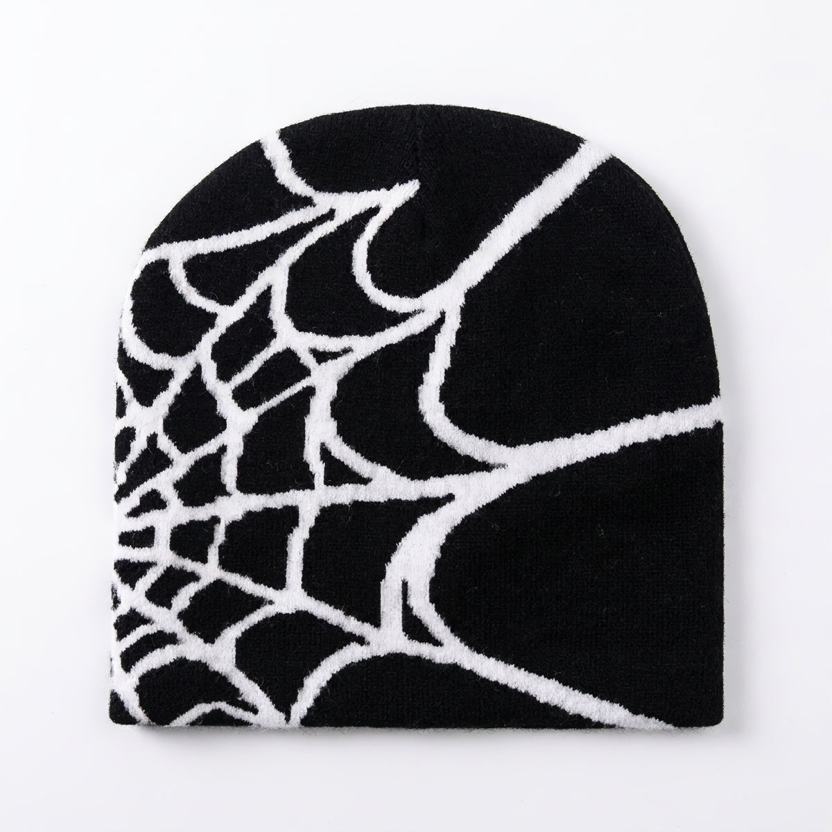 Webline Knit Beanie in Black Web