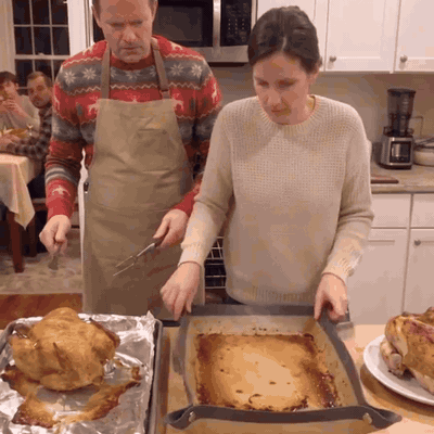 Peeling the baked-on layer off the flat tray in one piece